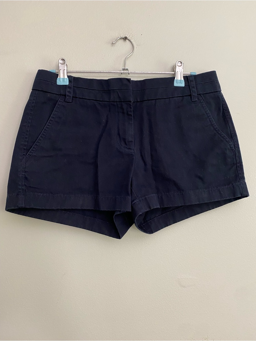Women’s J Crew Chino Navy Blue Cotton Shorts - 2